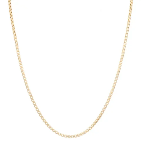 14K Yellow Gold Box Link Chain / Size: 20"" 1.5mm / Weight: 3.7 GR / LCS4BX1.5-20