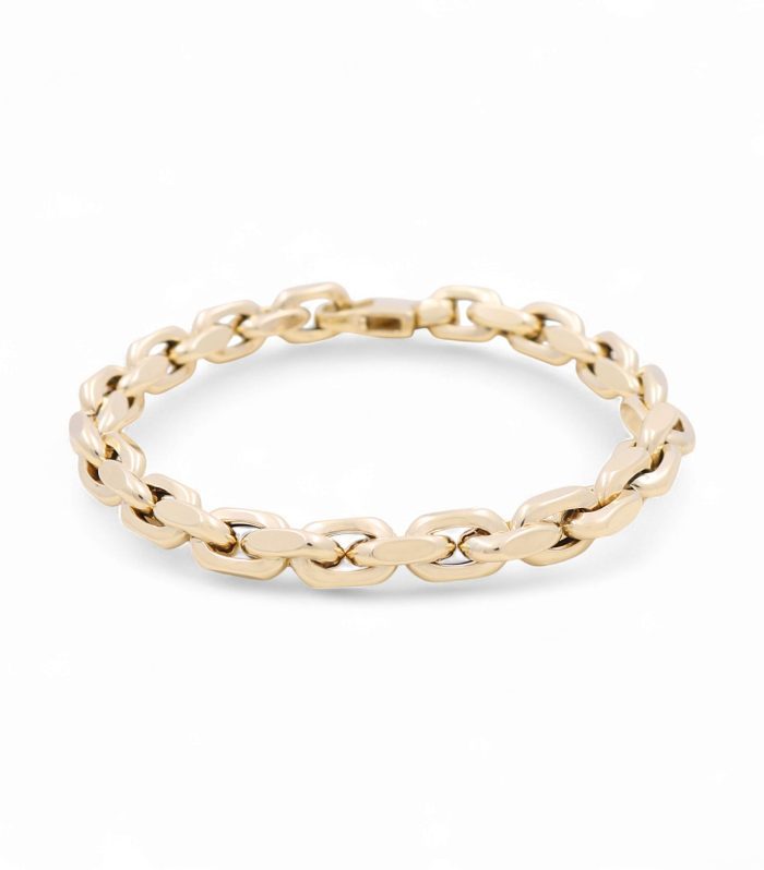 14K Yellow Gold Italian Men's Fashion Bracelet / Size: 8.5" / Weight: 10.9 GR / 458-01600