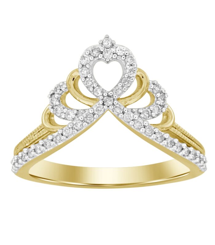 LADIES RING 0.25CT ROUND DIAMOND 14K WHITE GOLD (SI QUALITY)