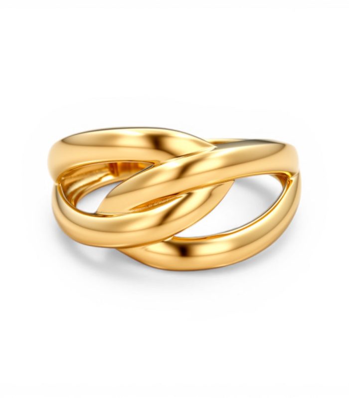 10K Yellow Gold Fashion Women's Ring / Size: 8.5 / Weight: 3.2 GR / DQWR0FS-60
