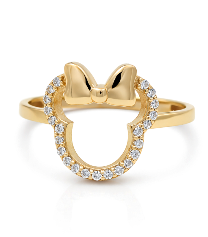 10K Yellow Gold Women's Ring with Cz / Size: 7 / Weight: 1.4 GR / DQWR0MN