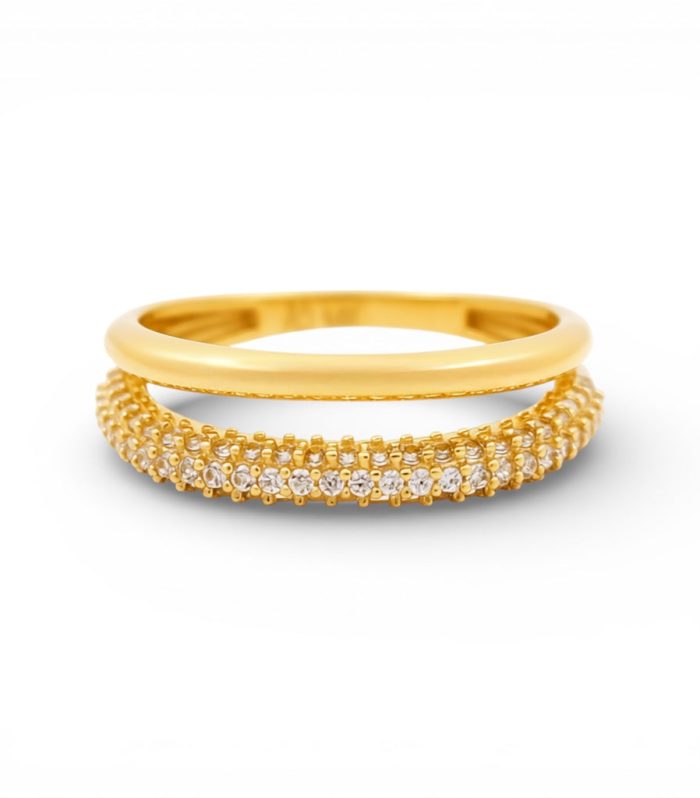 14K Yellow Gold Fashion Women's Ring / Stone: Cz / Size: 7.25 / Weight: 2.1 GR / Y25-1297