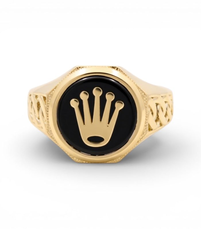 10K Yellow Gold Fashion Rx Men’s Ring with Onyx Stone / Size 11 / Weight: 4.8 GR / CQMR0RX-2