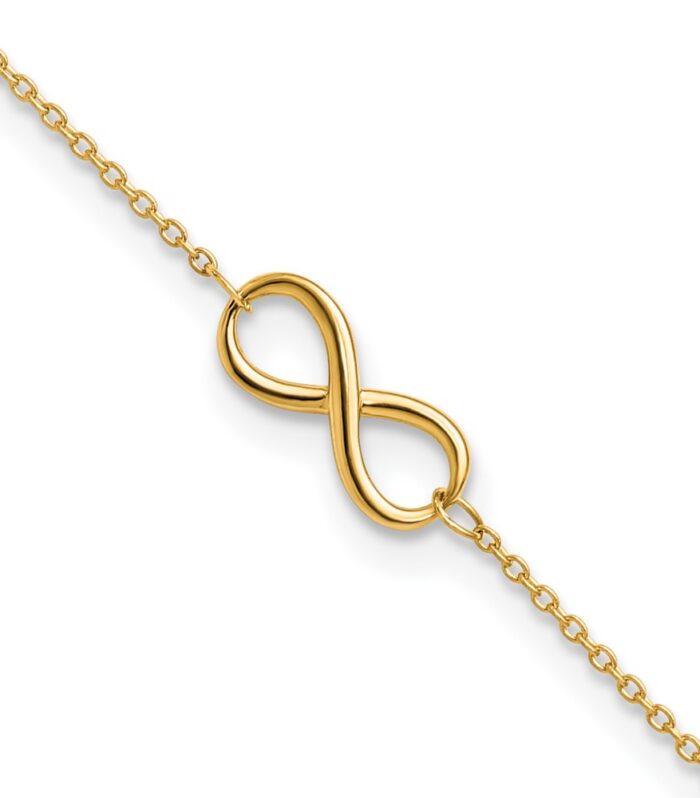 Leslie's 10K Polished Infinity with 1in ext. Bracelet