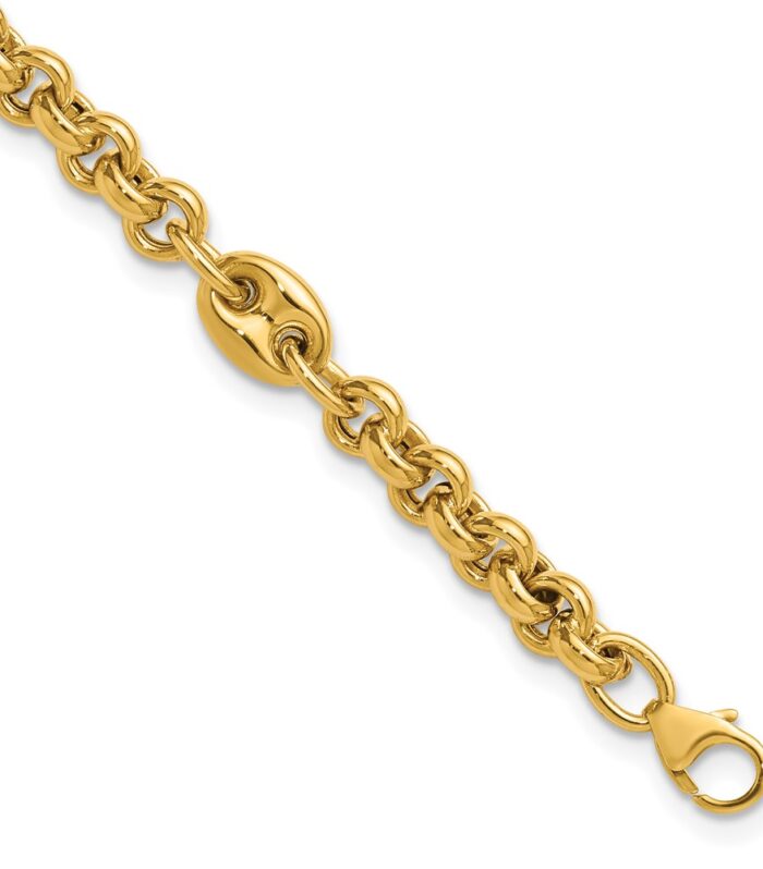 Leslie's 10K Polished Fancy Link Bracelet