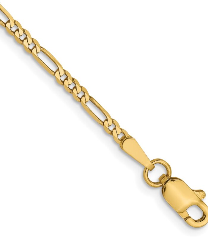 Leslie's 14K 1.8mm Flat Figaro Chain Anklet