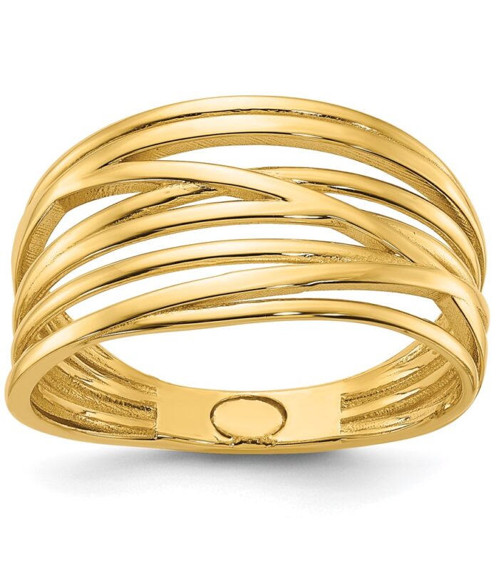 Herco 14K Polished Criss Cross Ring
