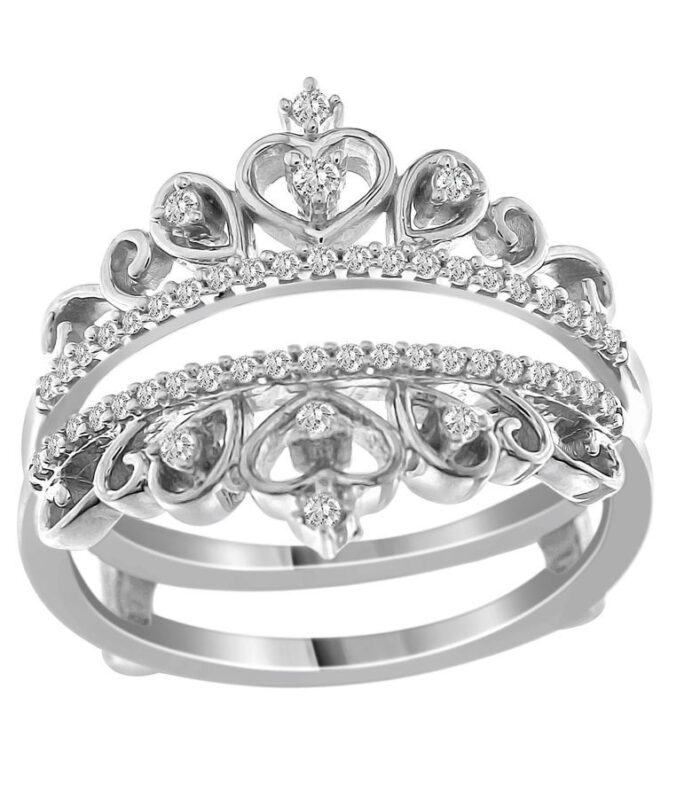 LADIES RING 0.25CT ROUND DIAMOND 14K WHITE GOLD (SI QUALITY)