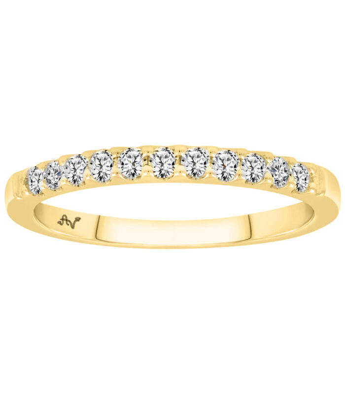 LADIES BAND 0.25CT ROUND DIAMOND 14K YELLOW GOLD (SI QUALITY)
