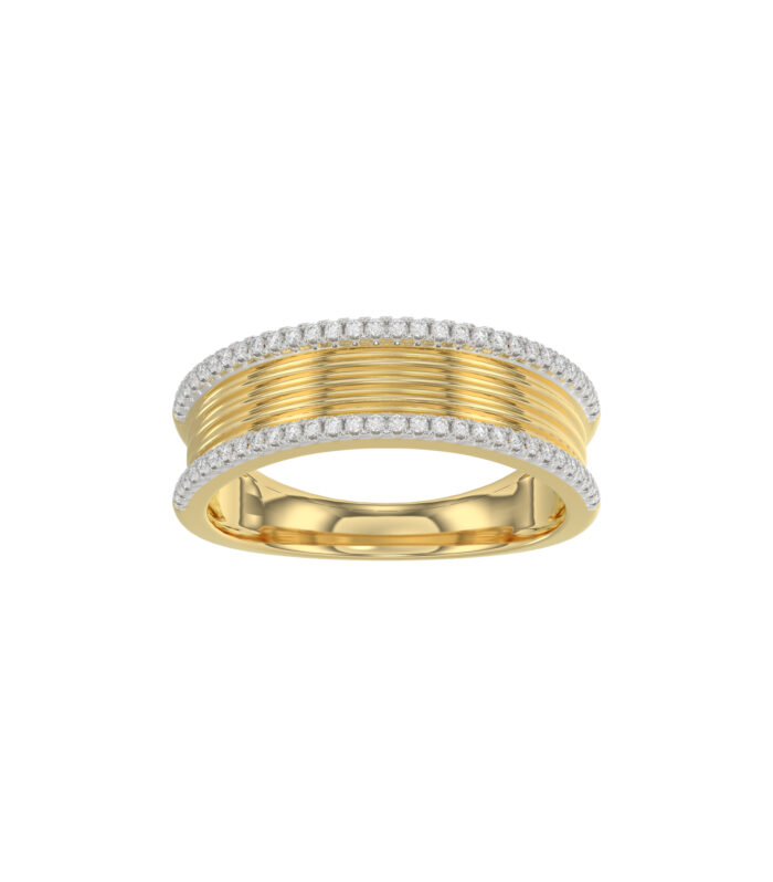 LADIES RING 0.20CT ROUND DIAMOND 10K YELLOW GOLD