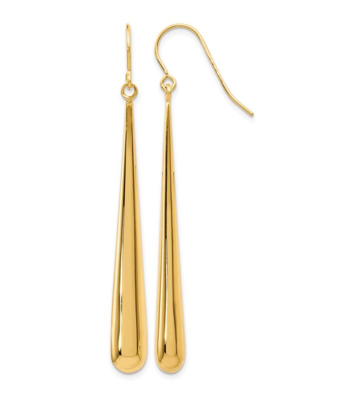 Leslie's 14K Polished Shepherd Hook Earrings