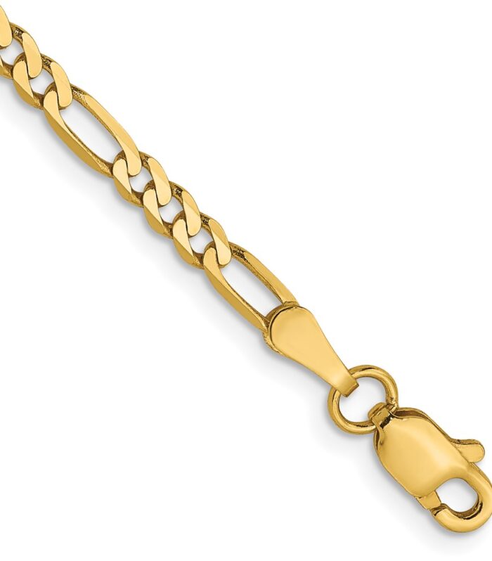 Leslie's 14K 2.75mm Flat Figaro Chain Anklet