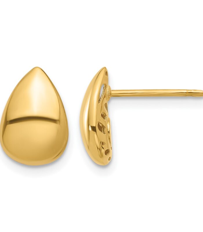 Leslie's 14K Polished Teardrop Post Earrings
