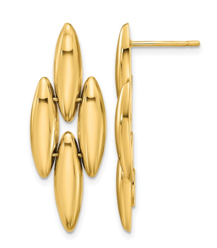 Leslie's 14K Polished Fancy Dangle Post Earrings