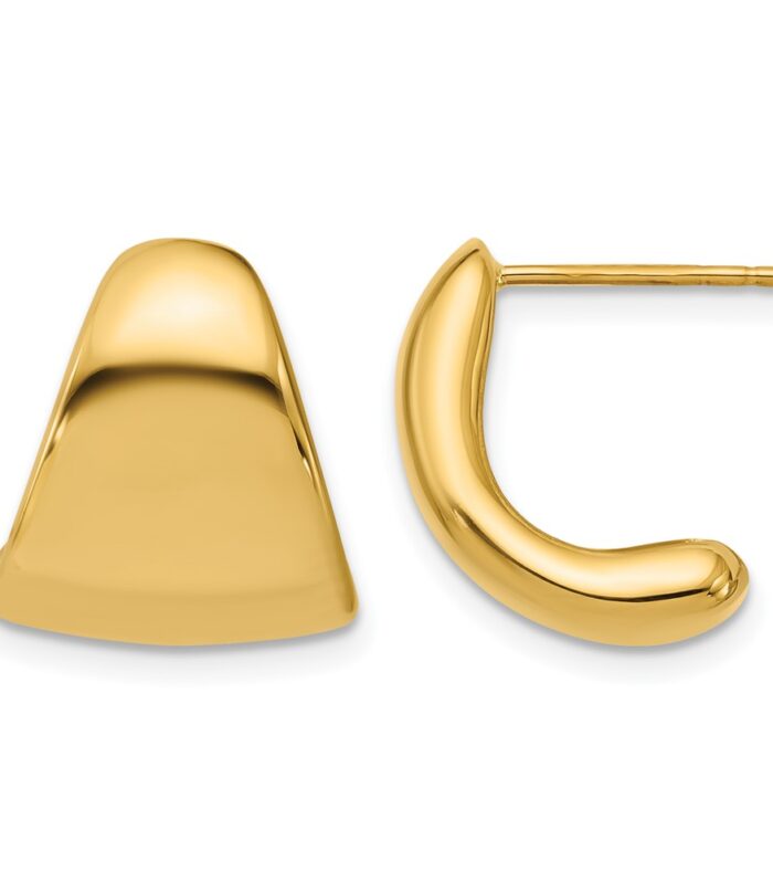 Leslie's 14K Polished Curve Post Earrings