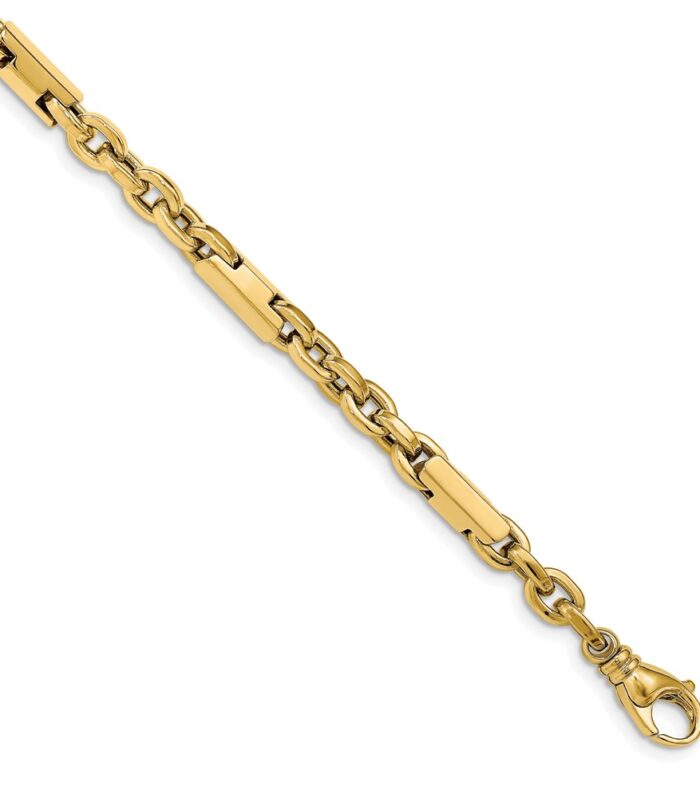 Leslie's 14k Men's Polished Fancy Link Bracelet