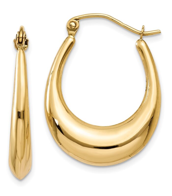 14k Polished Hoop Earrings