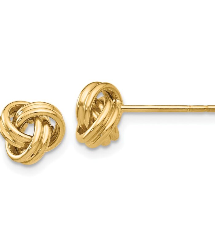 14K Love Knot Post Earrings